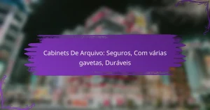 Cabinets De Arquivo: Seguros, Com várias gavetas, Duráveis