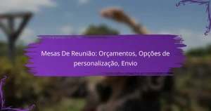 Mesas De Reunião: Orçamentos, Opções de personalização, Envio