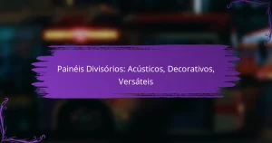 Painéis Divisórios: Acústicos, Decorativos, Versáteis